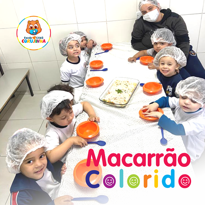 Macarrão Colorido - Aulas de Culinária no Corujinha